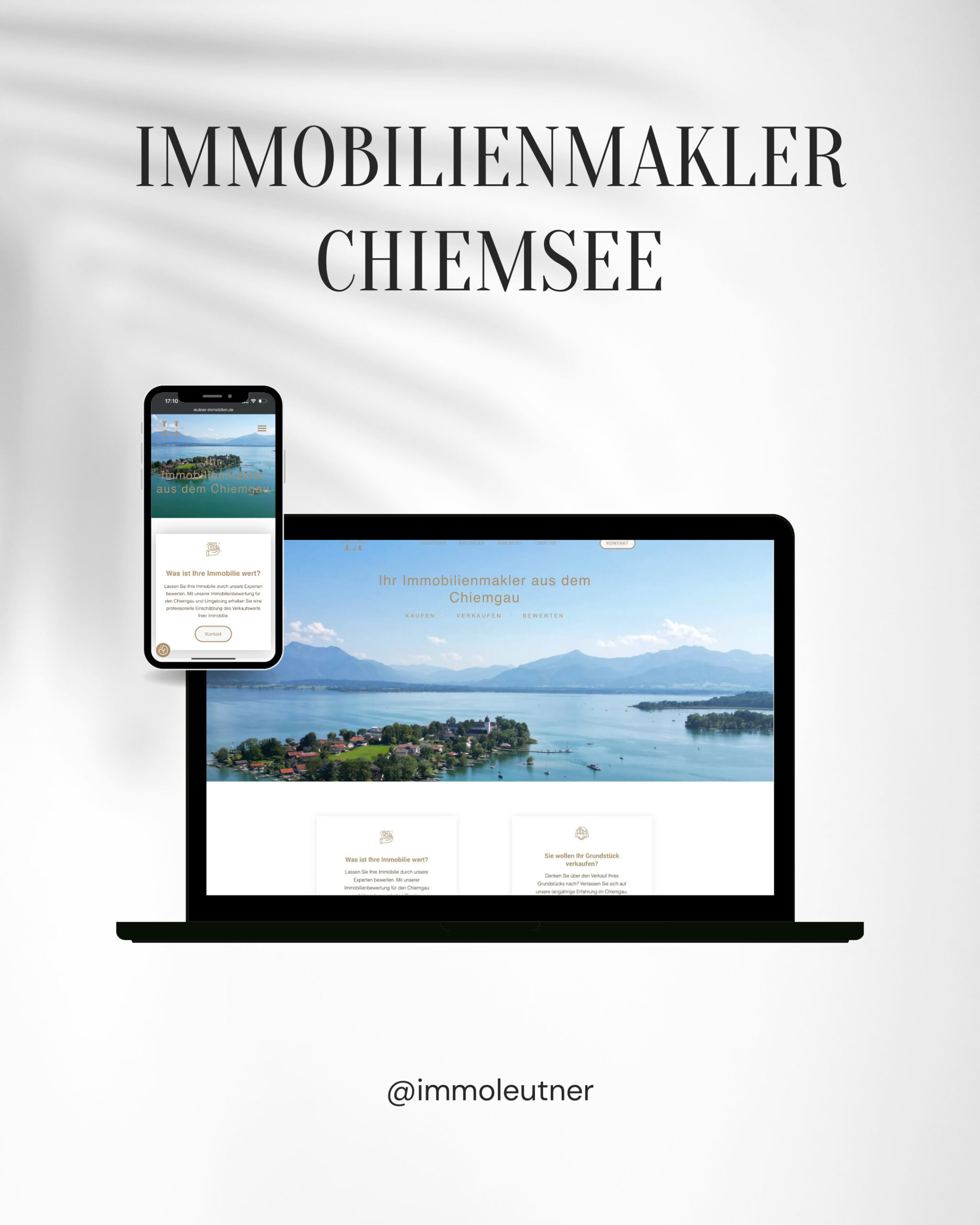 Webdesign für Immobilienmakler Chiemsee - Kundenreferenz von Pronaturdesign