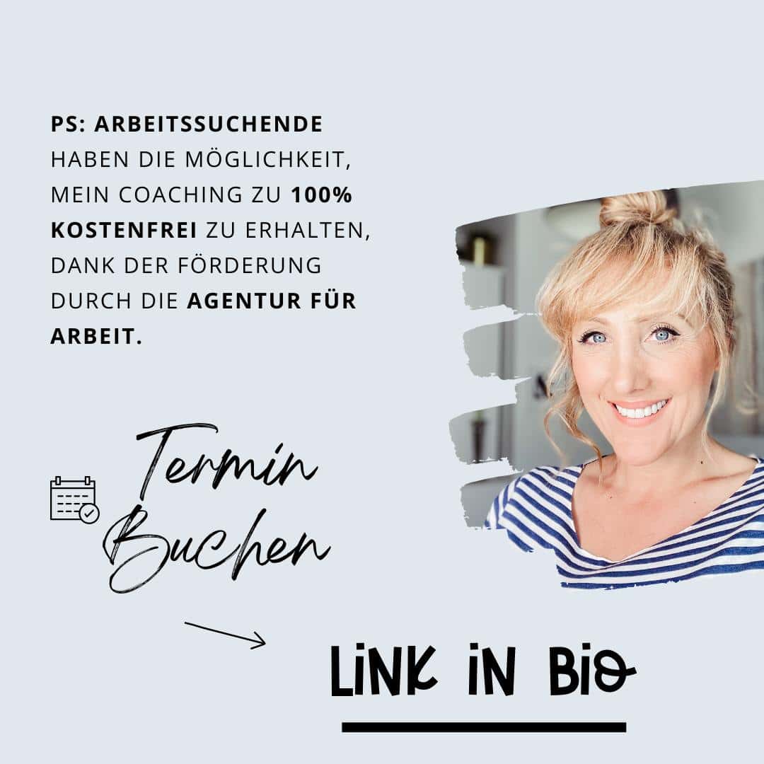Social-Media-Grafik für kostenloses Coaching mit AVGS Förderung