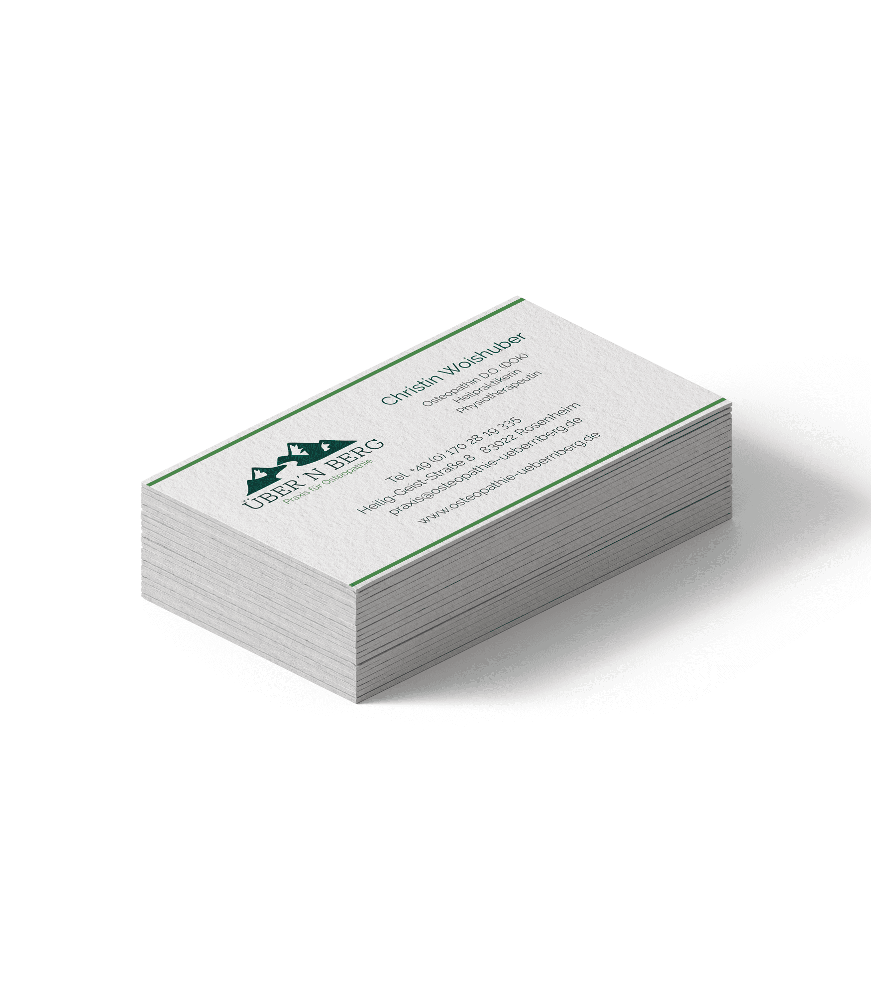 Professionelles Printdesign Traunstein: Visitenkarten-Gestaltung für medizinische Praxen.